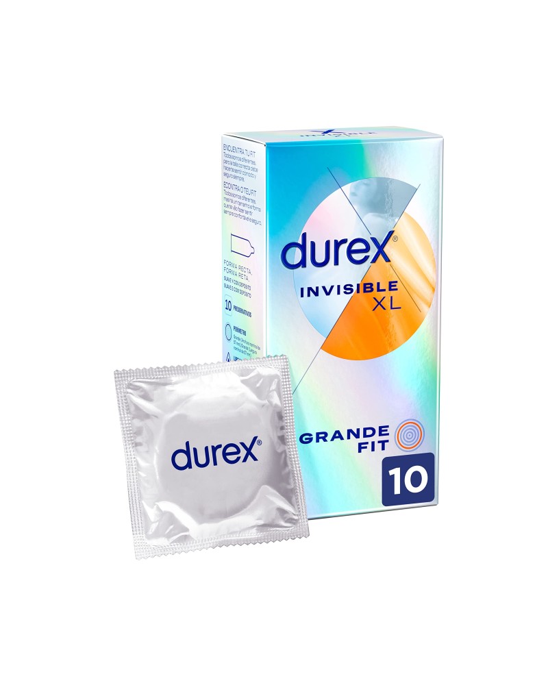 DUREX PRESERVATIVO INVISIBLE XL 10U