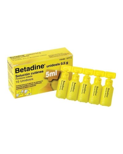 BETADINE UNIDOSIS SOL CUTAN 10X5ML