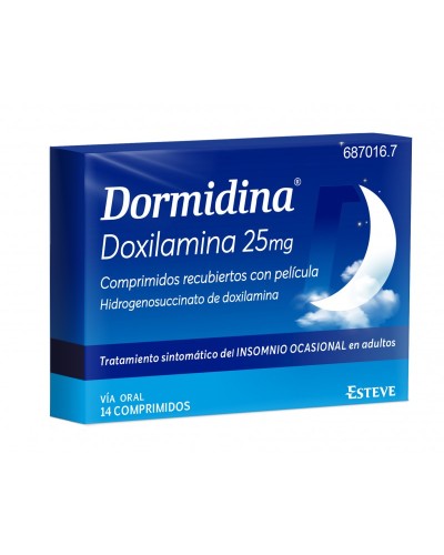 DORMIDINA 25 MG 14 COMP