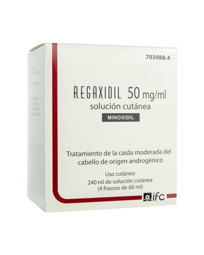 REGAXIDIL 5% 50 MG/ML SOL CUTANEA 4 X 60 ML (240 ML)