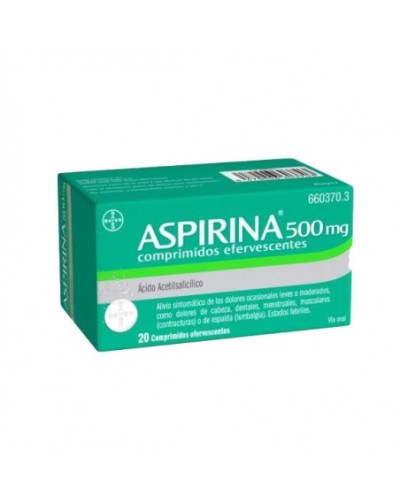 ASPIRINA EFERV 500 MG 20 COMP