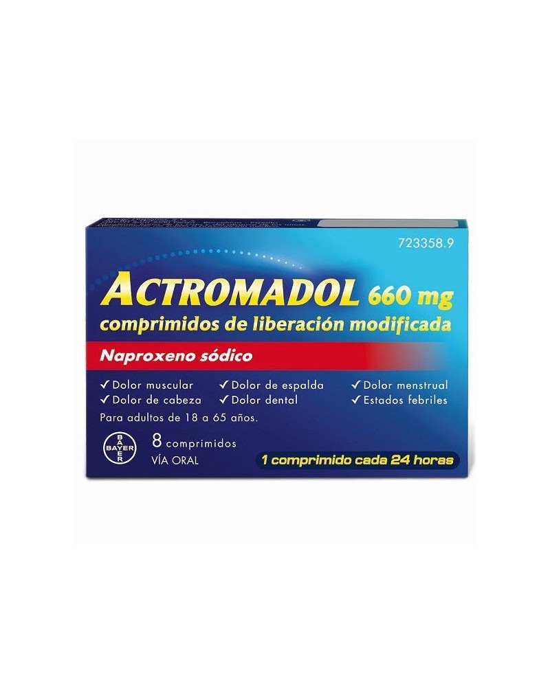 ACTROMADOL 660 MG 8 COMP LIB/PROL