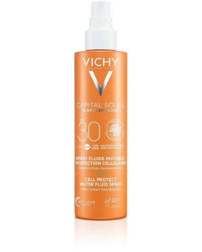 VICHY CAPITAL SOLEIL CELL PROTECT WATER FLUID SPRAY SPF 30 200ML